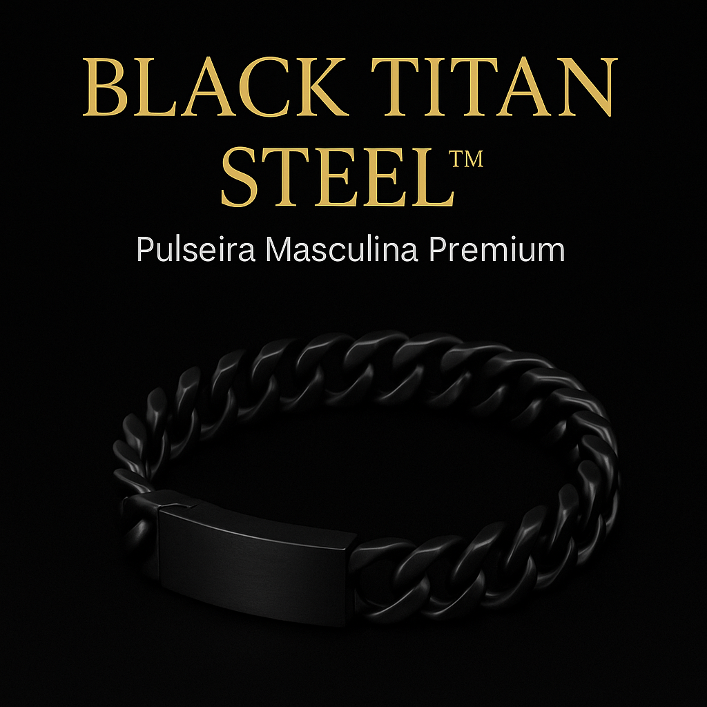 Black Titan Steel™ — Pulseira Masculina Premium