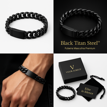 Black Titan Steel™ — Pulseira Masculina Premium